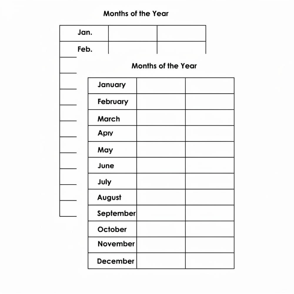Months of the year